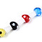 Handmade Lampwork Beads Strands, Mushroom, Colorful, 16~19.5x11~12mm, Hole: 0.9~1.5mm, about 11pcs/strand, 7.87 inch(20cm)