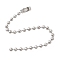 Brass Price Tag Chains, Ball Chains, Platinum, 13x0.3cm