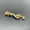 #5 Alloy Zipper Sliders, Music Note, for Purse Handbag Garment Craft Sewing, Light Gold, 4.6x1.7cm