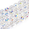Transparent Electroplate Glass Bead Strands, AB Color Plated, Faceted(96 Facets), Round, Clear AB, 8mm, Hole: 1.4mm, about 66~68pcs/strand, 49~51cm
