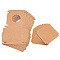 Square Kraft Paper Jewelry Storage Boxes, Necklaces Earrings Gift Case with Windows, Flower, 6x6x1cm, Window: 35mm