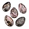 Natural Rhodonite Big Pendants, Teardrop Charms, 53~55x33~35x6~7.5mm, Hole: 1~1.6mm