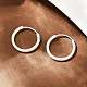 Латунные серьги обруча EJEW-F378-02S-4