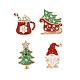 Наборы рождественских эмалевых значков JEWB-A037-01KCG-2