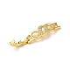 Реечное покрытие латунь микро паве прозрачный кубический цирконий ремешок для часов застежки ZIRC-H125-22G-3