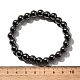 Эластичный браслет из синтетического гематита с круглыми бусинами BJEW-F203-10-4