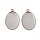 Оправы для подвесок из нержавеющей стали 304 в виде кабошонов STAS-NH0002-01A-P-1