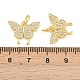 Подвески из латуни с микропаве из прозрачного кубического циркония в виде бабочек KK-C142-01G-3