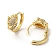 Латунные серьги-кольца с леопардовой головой EJEW-Q797-06B-G-2