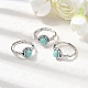 Натуральные кольца амазонитовых пальцев RJEW-A084-03P-06-1