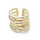 Стойка покрытие латунь открытые манжеты кольца RJEW-K257-36G-2