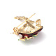Брошь со стразами на рождественскую тематику JEWB-D061-01KCG-05-3