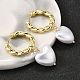 Серьги-кольца из латуни и АБС-пластика с жемчугом для женщин EJEW-G430-05G-3