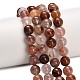 Натуральный красный Rutilated кварцевые нити бисера G-G300-A02-8mm-1