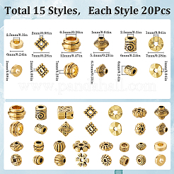 300шт набор бусин из сплава в тибетском стиле 15 стиля FIND-SP0002-16C