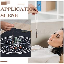 Натуральный тигровый глаз конус биолокационный маятник большие заостренные подвески AJEW-WH0606-26A