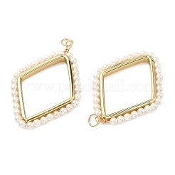 Подвески из АБС-пластика с жемчугом&nbsp;KK-H259-03G