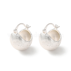 Серьги-кольца из латуни EJEW-A143-01B-S