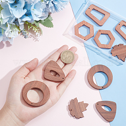 10 шт. 5 стиля подвески из дерева на осеннюю тематику WOOD-CA0001-53