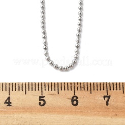 Не тускнеющие шариковые цепочки из нержавеющей стали 304 NJEW-F249-02P