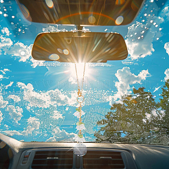 Украшение подвески из акрила и стекла&nbsp;HJEW-DR00059