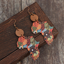 Висячие серьги из дерева в стиле бохо FS-WG8F489-01