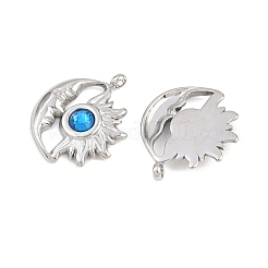 Подвески из нержавеющей стали 304 со стразами&nbsp;STAS-Z166-24P-09