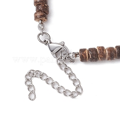 Летние пляжные ожерелья из бусин из натуральной красной яшмы NJEW-JN05011