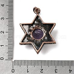 Подвески из натурального аметиста «Звезда Давида»&nbsp;G-A297-06R-19