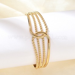 Браслеты-манжеты из нержавеющей стали 304 для женщин BJEW-B120-05G-02