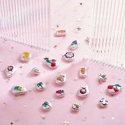 32 шт. 16 стиля 3D-печатные бусины из абс-пластика с имитацией жемчуга KY-SZ0001-42