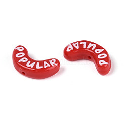 Печатные непрозрачные бусины из смолы&nbsp;RESI-N043-16