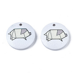 Печатные подвески из натурального дерева WOOD-T021-55