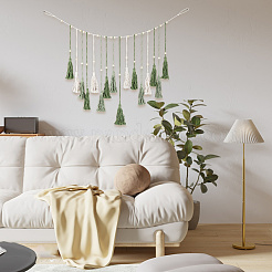 Полиэстер макраме настенный декор в стиле бохо&nbsp;AJEW-WH20006-213A