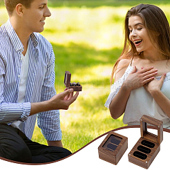 Деревянная шкатулка для обручального кольца OBOX-WH0016-07A