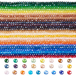 25 нить 25 цвета гальванические стеклянные бусины нити&nbsp;EGLA-TA0001-92B