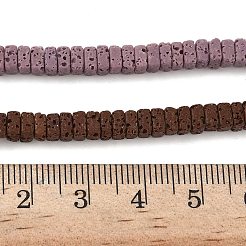 Нити бусин из искусственного камня лавы ручной работы PORC-P032-03M