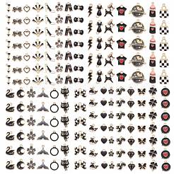 60шт 30 стиля сплава эмалевые подвески&nbsp;ENAM-LS0001-05LG