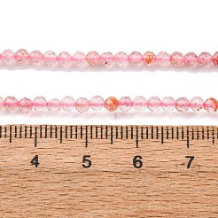 Природного кварца клубники нитей бисера G-C226-B04-3mm