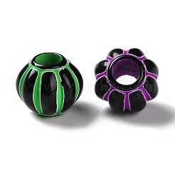 Непрозрачные акриловые европейские бусины с распылением SACR-P031-03B