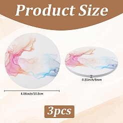 3 шт. фарфоровые подставки под чашки&nbsp;PORC-DJ0001-01D