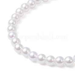 3 шт. 3 стиля АБС-пластиковые искусственные жемчужные бусины и ракушечные бусины эластичные браслеты для женщин&nbsp;BJEW-JB11797