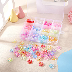 168 шт. 12-х цветные прозрачные акриловые бусины PACR-TA0001-19