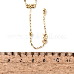 Ожерелья из нержавеющей стали 304 с буквой бесконечности Y NJEW-R026-21G