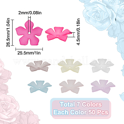 350шт 7 цвета прозрачные акриловые колпачки для бусин&nbsp;MACR-SP0001-14