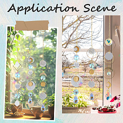 Наборы для самостоятельного изготовления подвесных ловцов солнца в виде ракушек&nbsp;DIY-SC0030-70