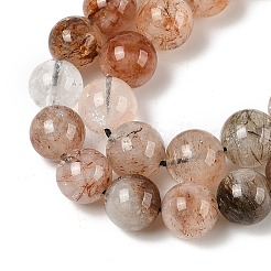 Нити бусин из рутилированного кварца из натурального черного золота G-H093-B02-10MM