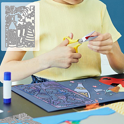 Углеродистая сталь разрезает трафареты DIY-WH0309-2124