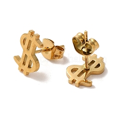 Серьги-гвоздики из нержавеющей стали 304 с вакуумным покрытием PVD&nbsp;EJEW-Z040-18G