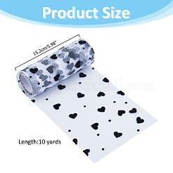 Сетчатая ткань из полиэстера с рисунком сердца SENE-WH0003-46